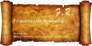 Frankovits Romuald névjegykártya